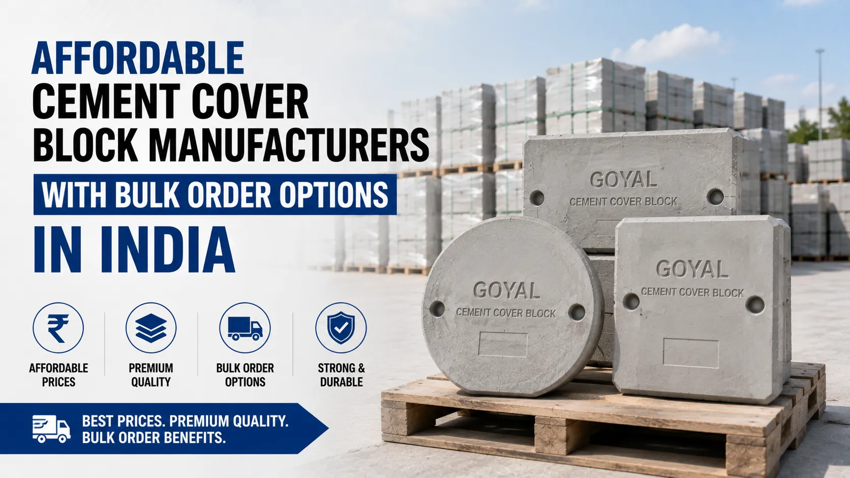 Affordable Cement Cover Block Manufacturers with Bulk Order Options in India